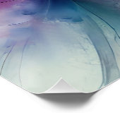 Graceful kolibrie in Waterverf Perfect Poster (Hoek)