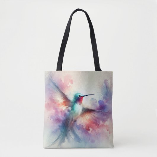 Graceful kolibrie in Waterverf Tote Bag (Voorkant)
