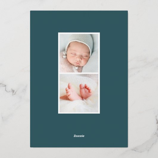 Graceful Leaves | Aankondiging Folie geboorte (Achterkant)