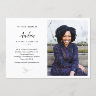 Graceful Leaves Memorial Invorial met foto Kaart