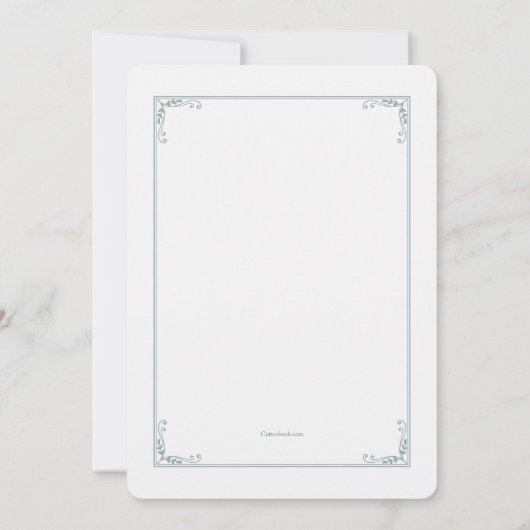 Graceful Lijst Religieuze Uitnodiging (Achterkant)