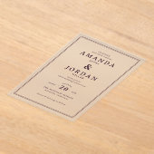 Graceful Maroon Calligraphy Template Acryl Uitnodigingen (Laagn)