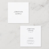 Graceful minimalist Square Design Moderne Luxury Vierkante Visitekaartje (Voorkant / Achterkant)