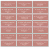 Graceful minimalistische bruiloft gast adres label (Voorkant)