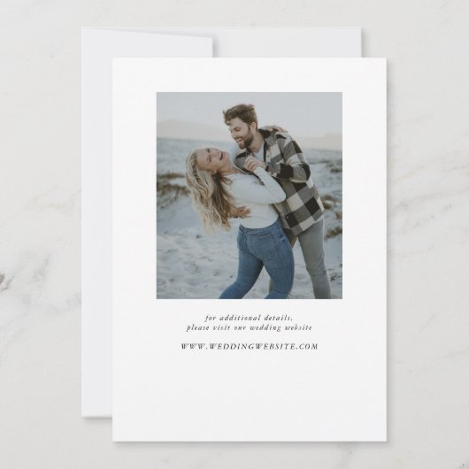 Graceful Modern Calligraphy Full Photo Save The Date (Achterkant)