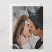Graceful Modern Calligraphy Full Photo Save The Date (Voorkant)