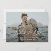 Graceful Modern Calligraphy Full Photo Save The Date (Voorkant)