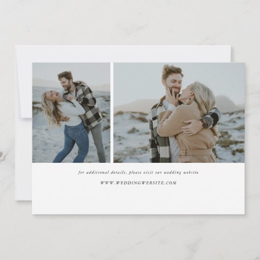 Graceful Modern Calligraphy Full Photo Save The Date (Achterkant)