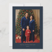 Graceful Modern Colorful Abstract Christmas Tree Feestdagenkaart (Achterkant)