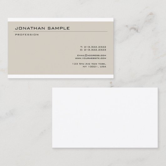 Graceful modern elegant stijlvol, uniek grafisch a visitekaartje (Voorkant / Achterkant)