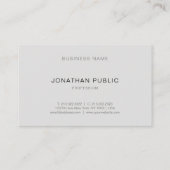 Graceful Modern Minimalistical Plain Clean Luxury Visitekaartje (Achterkant)