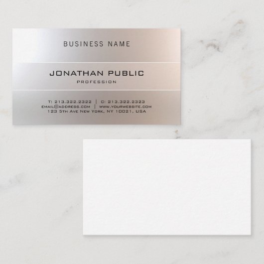 Graceful Modern Professional Elegant Glamoureus Visitekaartje (Voorkant / Achterkant)