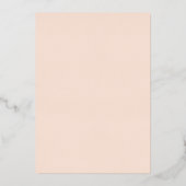 Graceful Modern Script Weddenschap Blush Roos Gold Folie Uitnodiging (Achterkant)