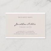 Graceful Modern Sleek Elegant Minimalist Top Plain Visitekaartje (Achterkant)