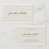 Graceful Modern Sleek Elegant Minimalist Top Plain Visitekaartje (Voorkant / Achterkant)