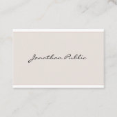 Graceful Modern Sleek Elegant Minimalist Top Plain Visitekaartje (Voorkant)