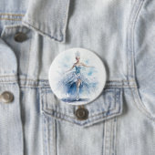 Graceful Nutcracker Snow Queen in White Ronde Button 7,6 Cm (In situ)