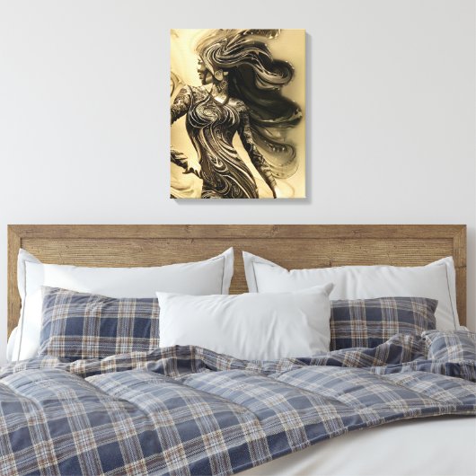 Graceful oman silhouette canvas afdruk (Insitu (Slaapkamer))