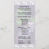 Graceful Paarse Lilacs Wedding Programme Programmakaart (Achterkant)