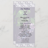 Graceful Paarse Lilacs Wedding Programme Programmakaart (Voorkant / Achterkant)