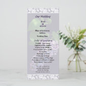 Graceful Paarse Lilacs Wedding Programme Programmakaart (Staand voorkant)