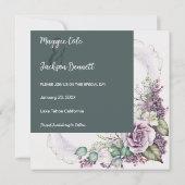 Graceful Painted Floral Save the Date (Achterkant)