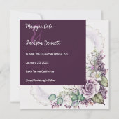 Graceful Painted Floral Save the Date (Achterkant)