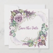 Graceful Painted Floral Save the Date (Voorkant)