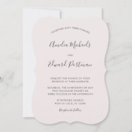 Graceful Palms Wedding Invitation Kaart