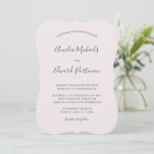 Graceful Palms Wedding Invitation Kaart (Staand voorkant)
