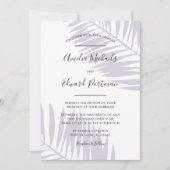 Graceful Palms Wedding Invitation Kaart (Voorkant)