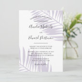 Graceful Palms Wedding Invitation Kaart (Staand voorkant)