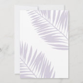 Graceful Palms Wedding Invitation Kaart (Achterkant)