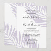 Graceful Palms Wedding Invitation Kaart (Voorkant / Achterkant)