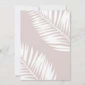 Graceful Palms Wedding Invitation Kaart (Achterkant)