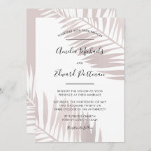Graceful Palms Wedding Invitation