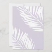 Graceful Palms Wedding Invitation Kaart (Achterkant)