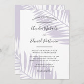 Graceful Palms Wedding Invitation Kaart (Voorkant / Achterkant)