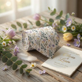 Graceful Pastel Wildflowers Stropdas