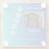 Graceful Pawprints Keepsake Glazen Onderzetter (Achterkant)