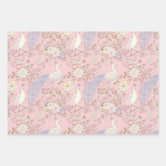 Graceful Peacock ornament Inpakpapier Vel (Voorkant)