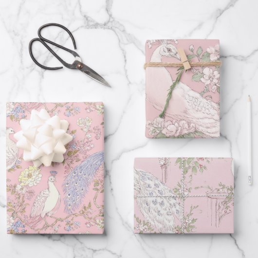 Graceful Peacock ornament Inpakpapier Vel (Voorkant)