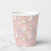 Graceful Peacock ornament Papieren Bekers (Achterkant)