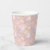 Graceful Peacock ornament Papieren Bekers (Voorkant)