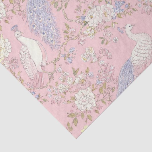 Graceful Peacock ornament  Tissuepapier (Detail)