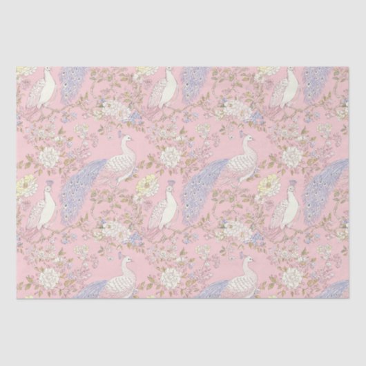 Graceful Peacock ornament  Tissuepapier (Voorkant)