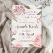 Graceful Peony Elegance Verjaardagsviering Kaart