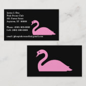 Graceful Pink Swan Front & Back ~ VISITEKAARTJE (Voorkant / Achterkant)