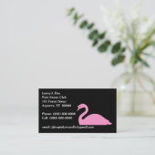 Graceful Pink Swan Front & Back ~ VISITEKAARTJE (Staand voorkant)