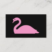 Graceful Pink Swan Front & Back ~ VISITEKAARTJE (Achterkant)